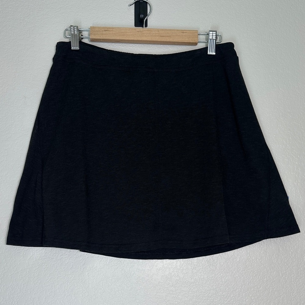 Toad&Co Seleena Skort Tencel Cotton Large Black Active Hiking Skirt Outdoors - Picture 2 of 10